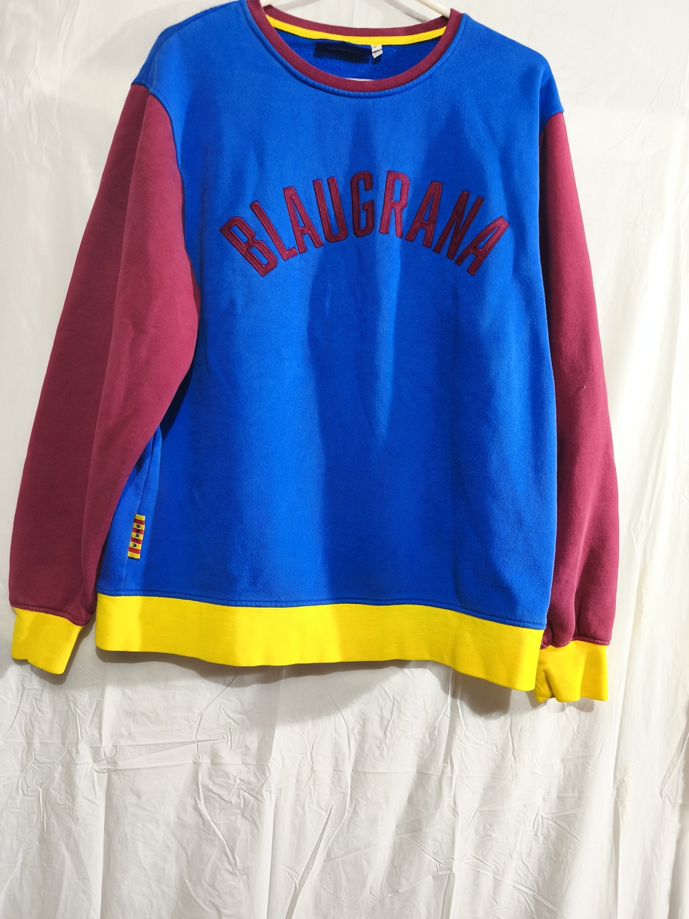 Blaugrana Crewneck Sweatshirt - Blue & Maroon with Yellow Trim